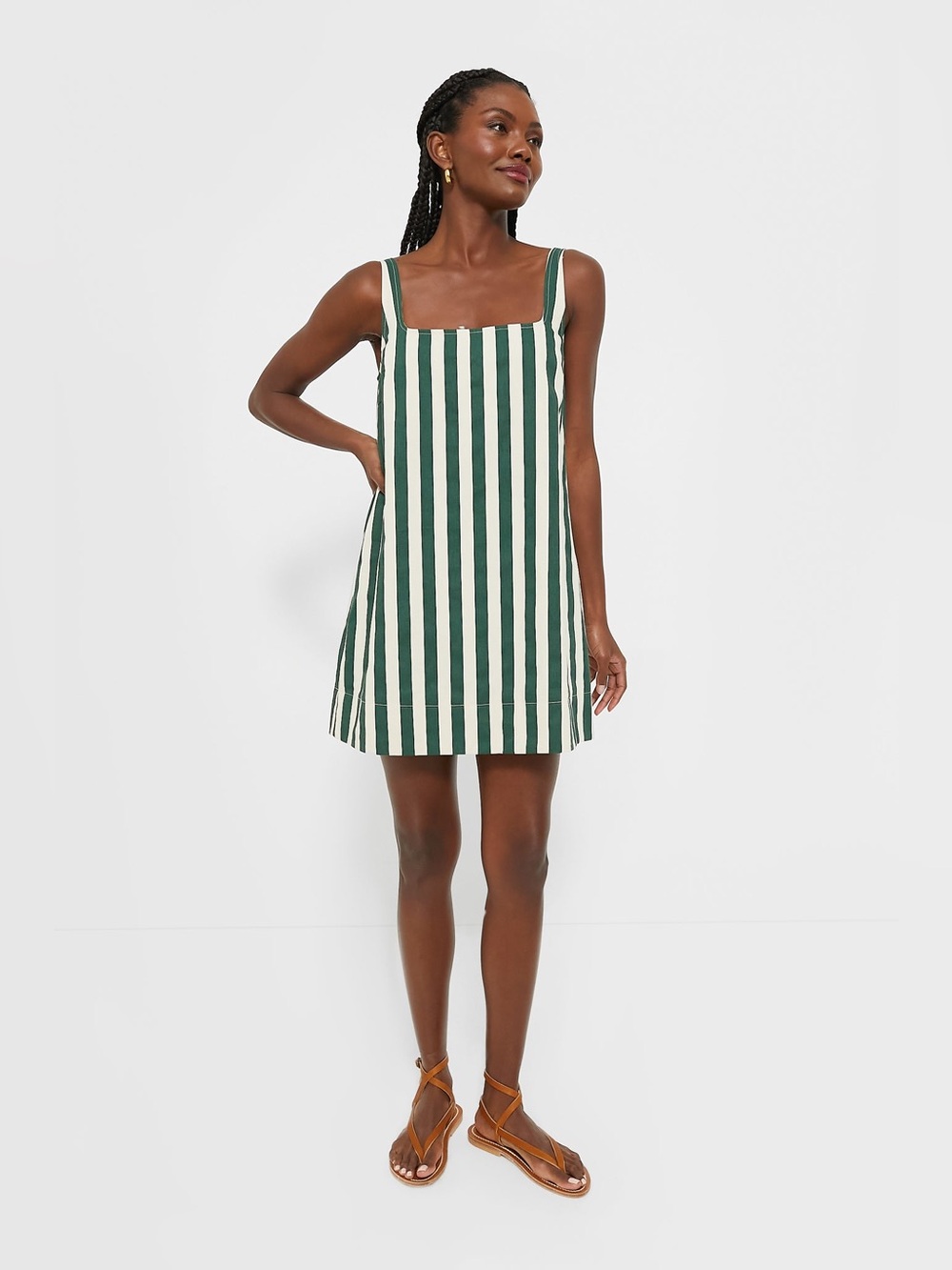 New Tuckernuck Pomander Place Cassie Dress Green Stripes Size S